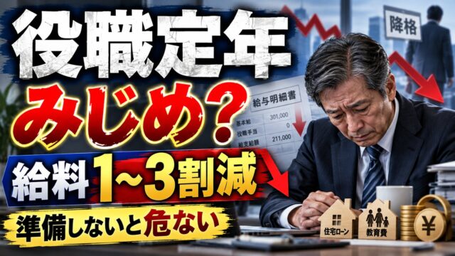 役職定年がみじめになるのは、計算していない人｜何歳で外れ、給料と退職金はどう減るか（人事院2025年調査・公務員・逆算の計算機つき）